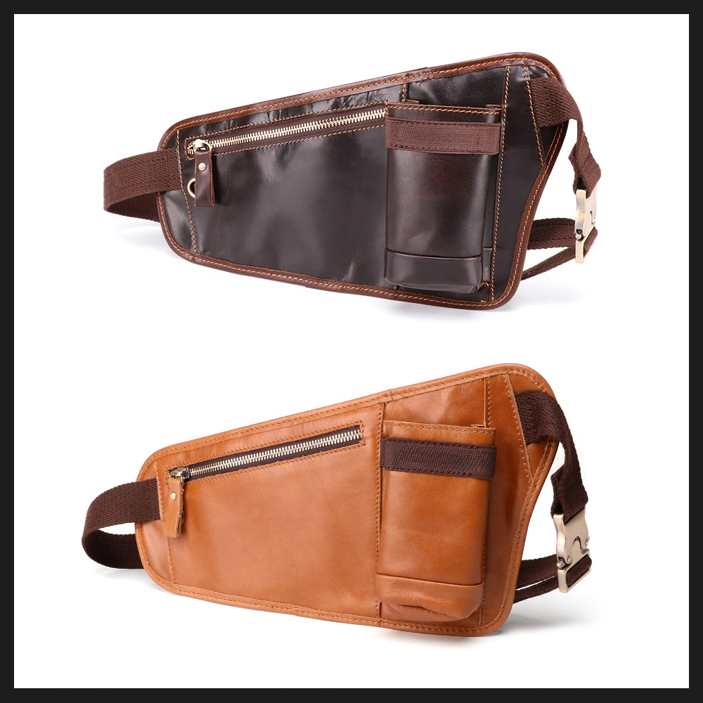 Whatna 斜めがけ ボディバッグ ワンショルダー メンズ ショルダーバック 本革 牛革 ブラウン 茶色 6450 2