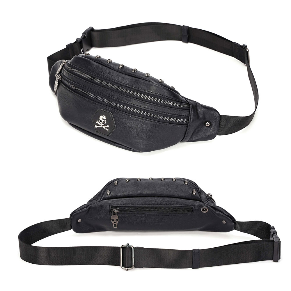 Whatna 3way革 ボディバッグ・ワンショルダーバッグ メンズ ウエストポーチ 本 革 厚手 レザー 斜め掛けバッグ スポーツバッグ 撥水 皮 バッグ 自転車 カジュアル 遠足 旅行 通勤 通学 黒 1