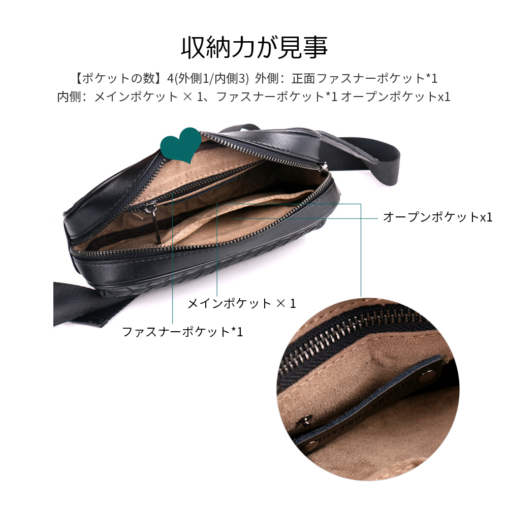 【予約受付中】 Whatna 3way 牛革 手作り編み込み ボディバッグ・ワンショルダー バッグ