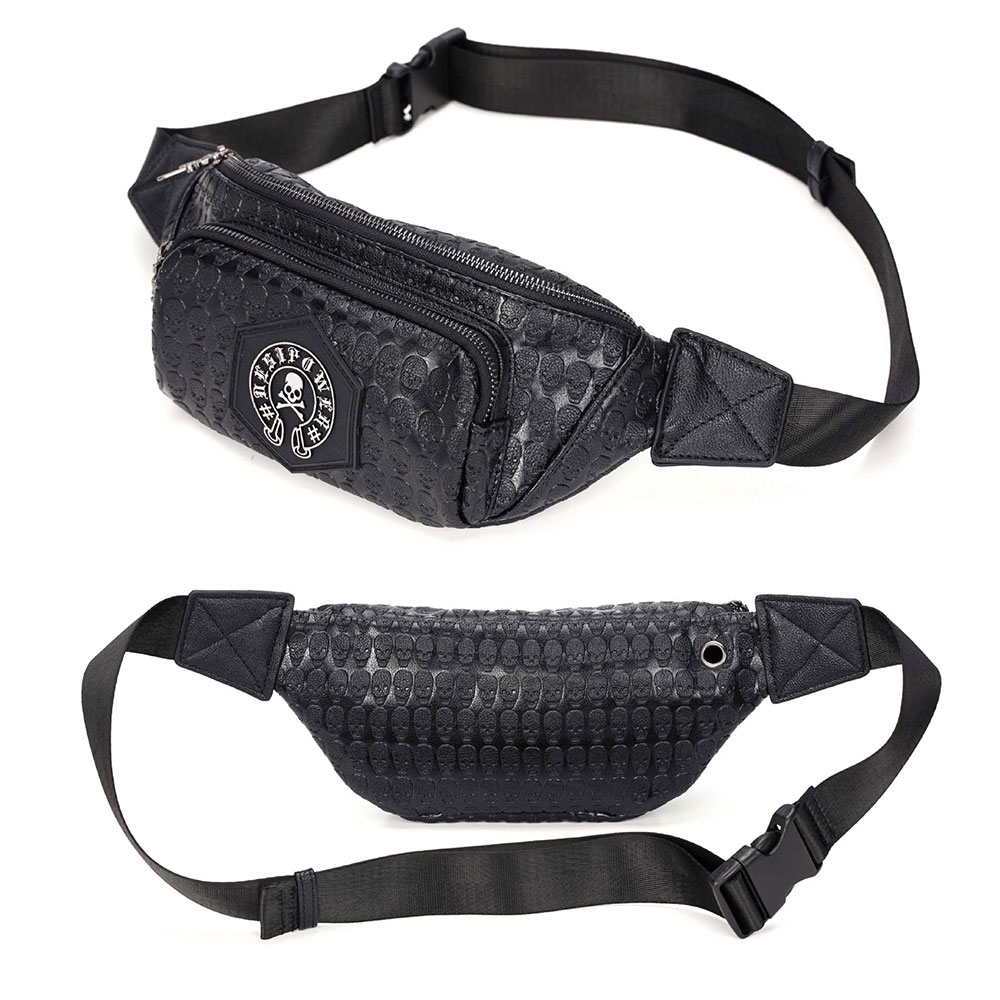 Whatna 3way革 ボディバッグ・ワンショルダーバッグ メンズ ウエストポーチ 本 革 厚手 レザー 斜め掛けバッグ スポーツバッグ 撥水 皮 バッグ 自転車 カジュアル 遠足 旅行 通勤 通学 黒 5