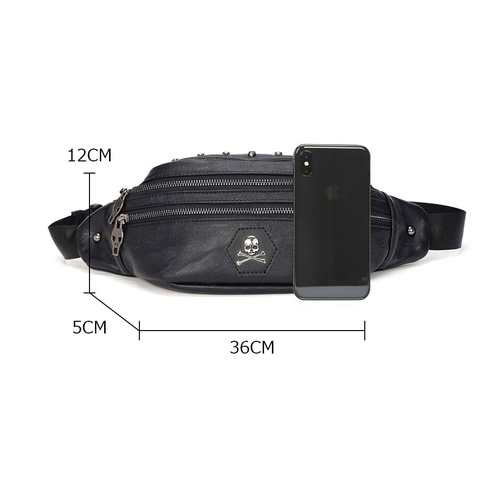 Whatna 3way革 ボディバッグ・ワンショルダーバッグ メンズ ウエストポーチ 本 革 厚手 レザー 斜め掛けバッグ スポーツバッグ 撥水 皮 バッグ 自転車 カジュアル 遠足 旅行 通勤 通学 黒 0