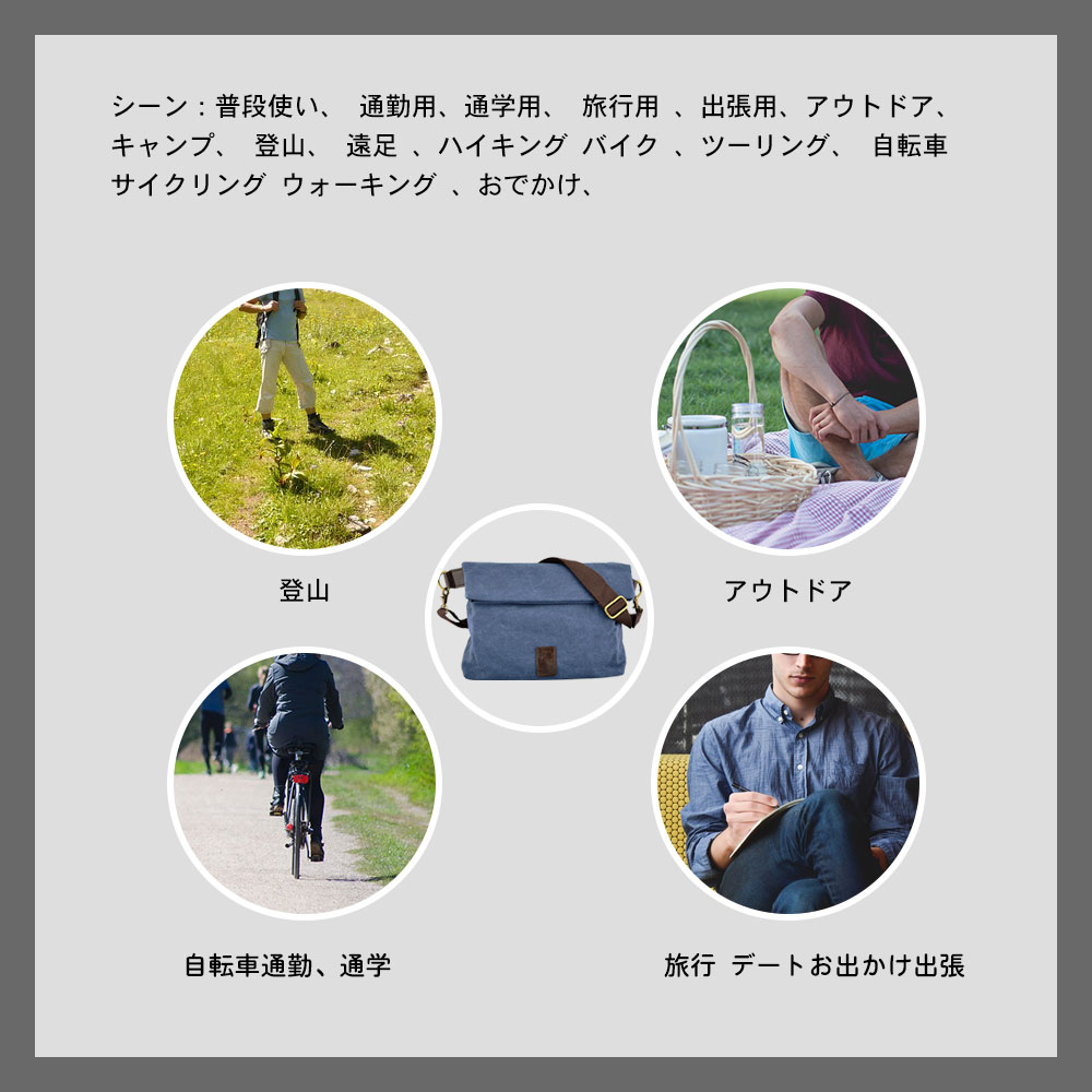 whatna帆布口折れショルダーバッグ メンズ ポシェット 人気型 耐久性 キャンバス メッセンジャーバッグ 斜め掛けA4サイズ対応  通学 通勤鞄 軽量 実用 自転車 かばん男性用 全4色  137 7