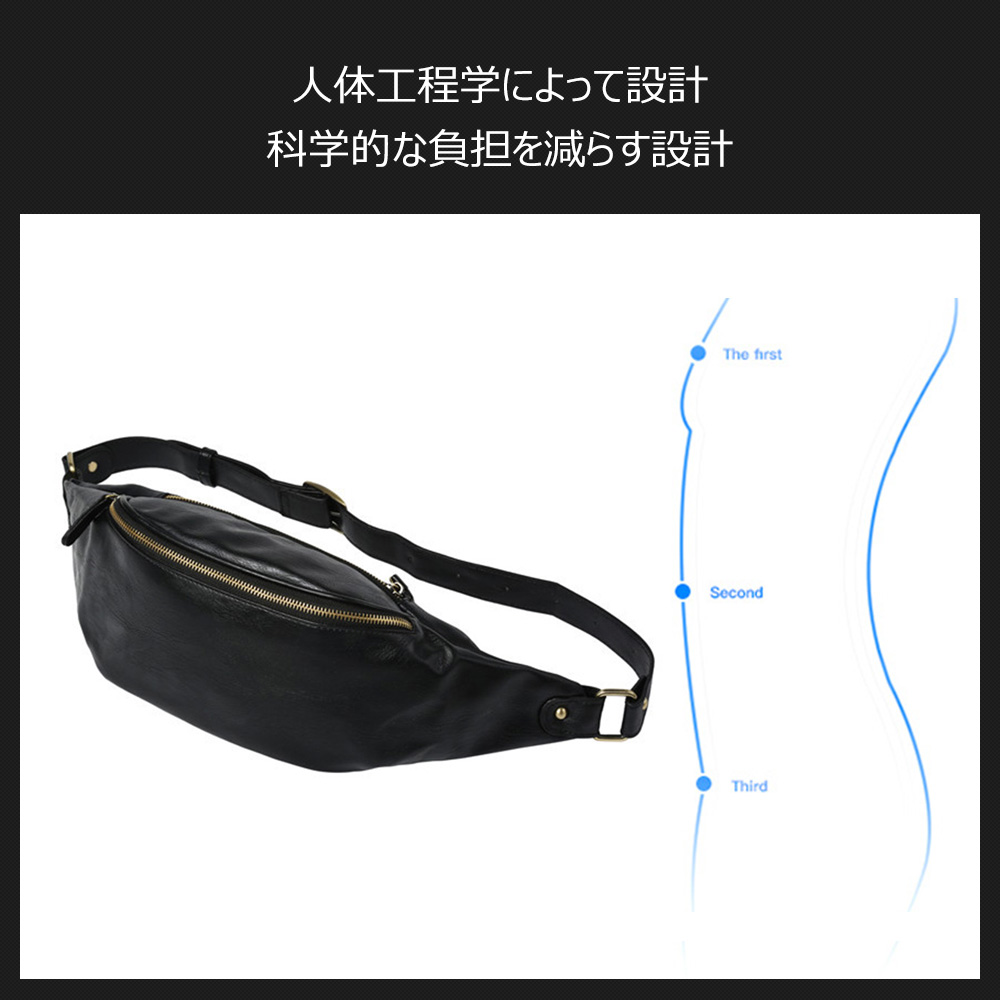 Whatna 3way 革 ボディバッグ・ワンショルダーバッグ メンズ