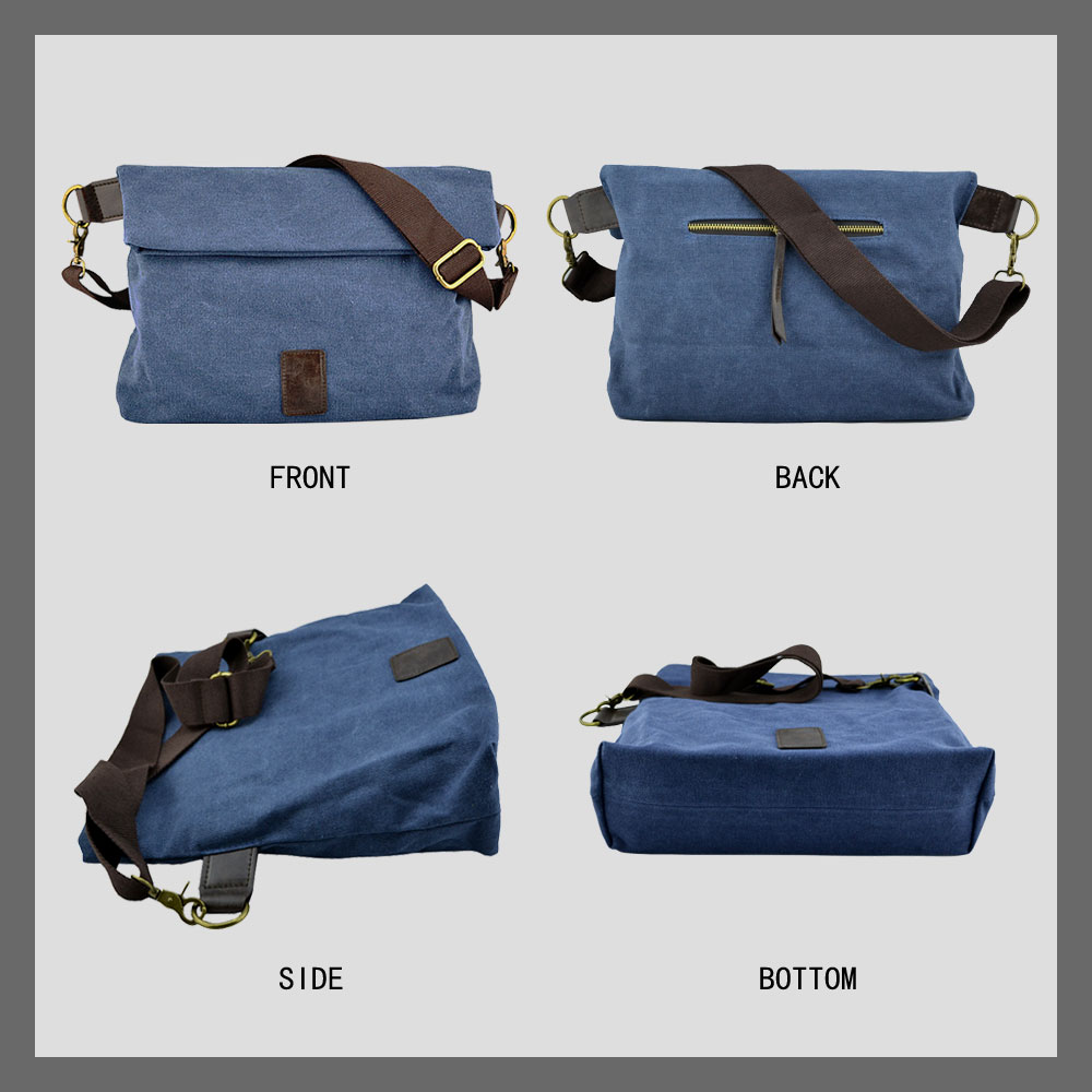 whatna帆布口折れショルダーバッグ メンズ ポシェット 人気型 耐久性 キャンバス メッセンジャーバッグ 斜め掛けA4サイズ対応  通学 通勤鞄 軽量 実用 自転車 かばん男性用 全4色  137 4