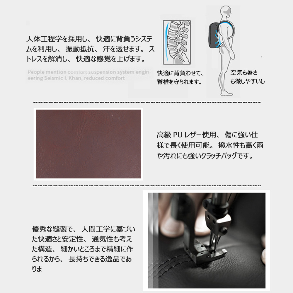 Whatnaボディバッグ・ワンショルダーバッグ メンズ レディース 斜め掛け 左右肩がけ対応 IPAD A4サイズ収納可能 軽量 撥水 ラウン 茶色(6561) 6