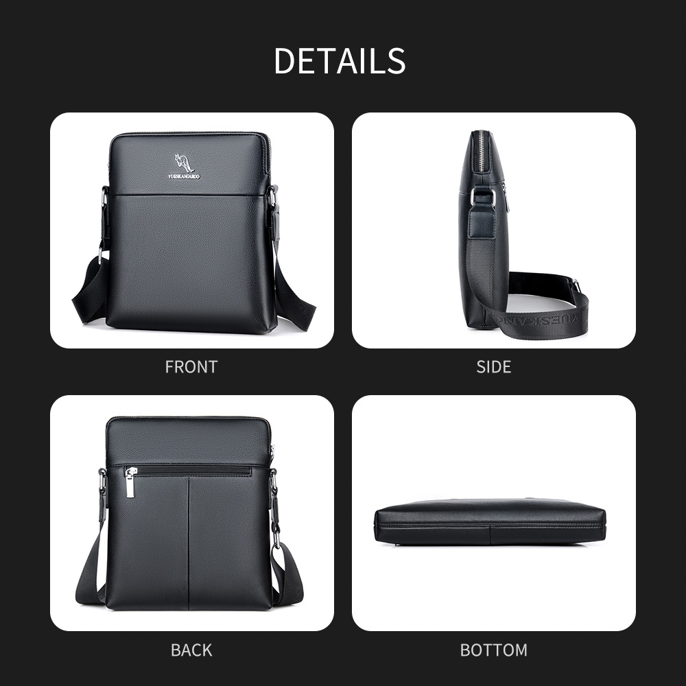 Whatna 2way革 ショルダーバッグ メンズ  ポシェット縦型iPad 収納可 人気型 耐久性 革 レザー 縦型 ビジネスバッグ メッセンジャーバッグ 斜め掛け黒 ブラック ブラウン全2色（HA-039） 2