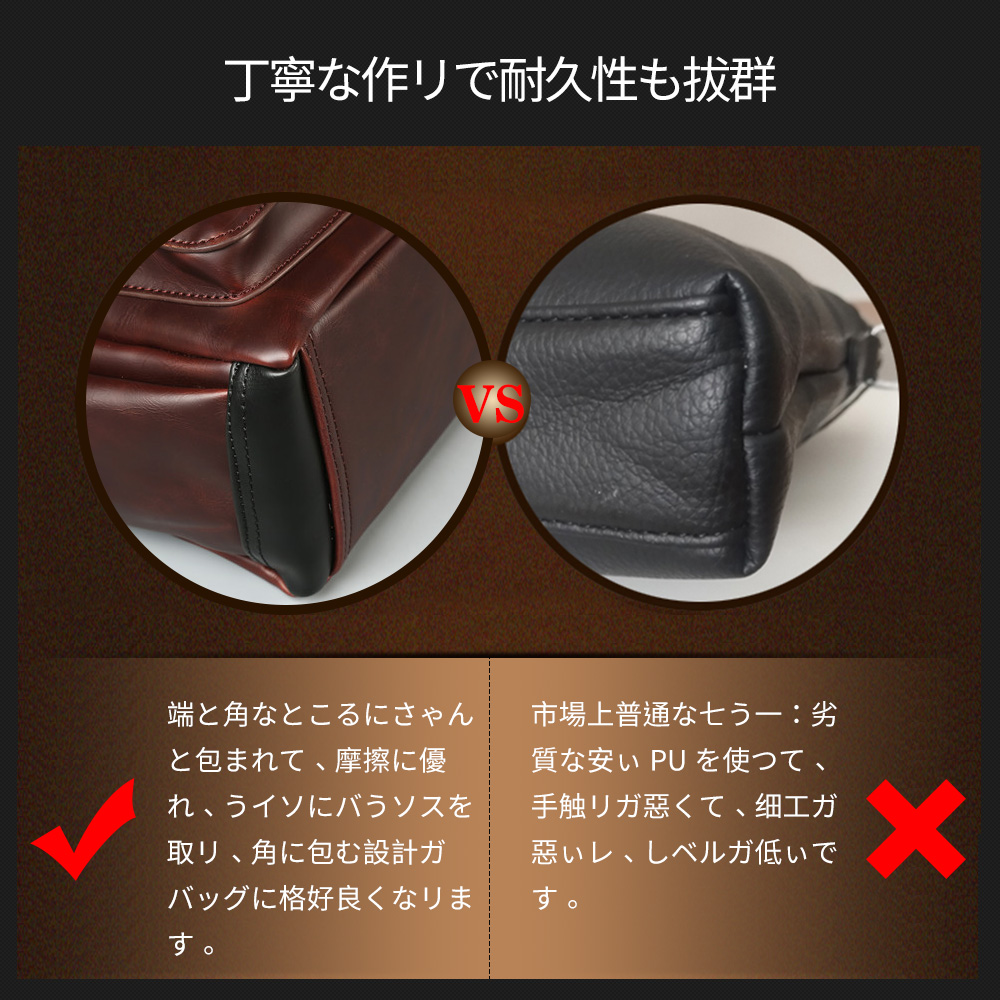 Whatnaショルダーバッグ メンズ メッセンジャーバッグ大容量 盗難防止 皮 革A4 サイズ 収納 通学 通勤鞄 軽量 実用 自転車 かばん男性用 ブラウン（8178） 8