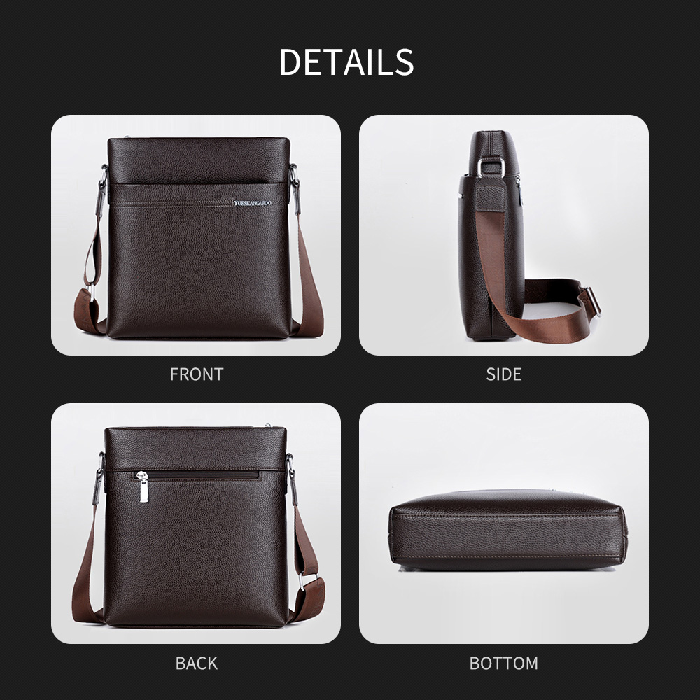 Whatna 2way革 ショルダーバッグ メンズ  ポシェット縦型iPad 収納可 人気型 耐久性 革 レザー 縦型 ビジネスバッグ メッセンジャーバッグ 斜め掛け黒 ブラック ブラウン全2色 2
