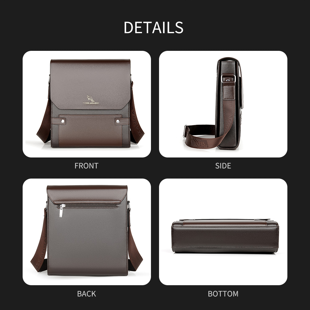Whatna 2way革 ショルダーバッグ メンズ  ポシェット縦型iPad 収納可 人気型 耐久性 革 レザー 縦型 ビジネスバッグ メッセンジャーバッグ 斜め掛け黒 ブラック ブラウン全2色（HA-063） 2