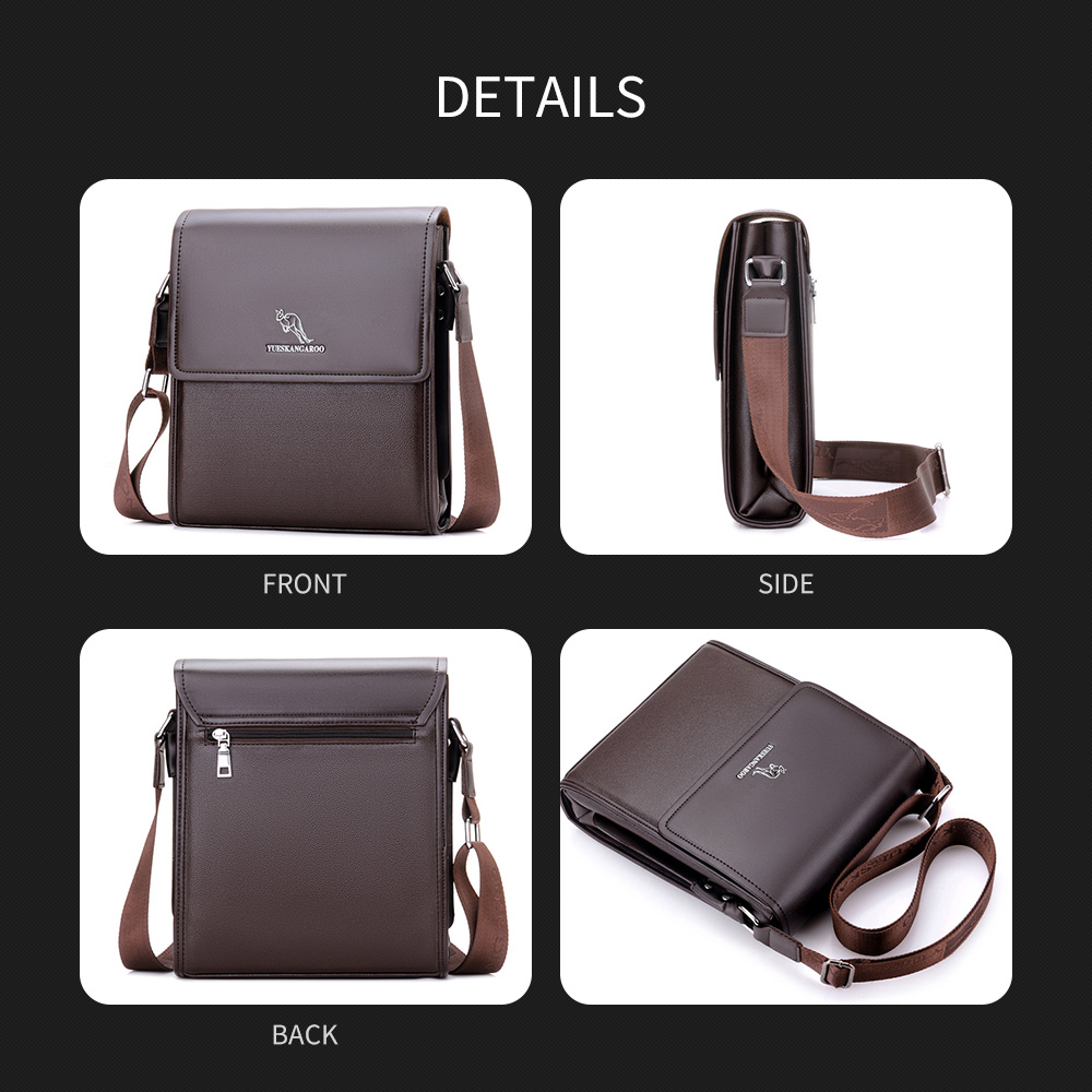Whatna 2way革 ショルダーバッグ メンズ  ポシェット縦型iPad 収納可 人気型 耐久性 革 レザー 縦型 ビジネスバッグ メッセンジャーバッグ 斜め掛け黒 ブラック ブラウン全2色（HA-012） 2