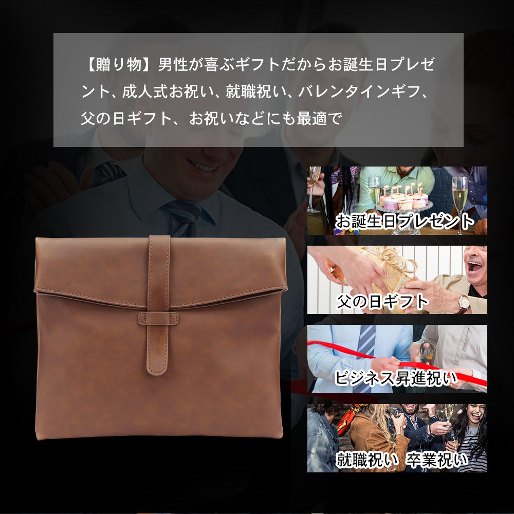 Whatna 口折れ ショルダーバッグ メンズ ポシェット人気型 耐久性 革 レザー 縦型 ビジネス バッグ メッセンジャーバッグ 斜め掛けブラウン茶色 (1077) 6