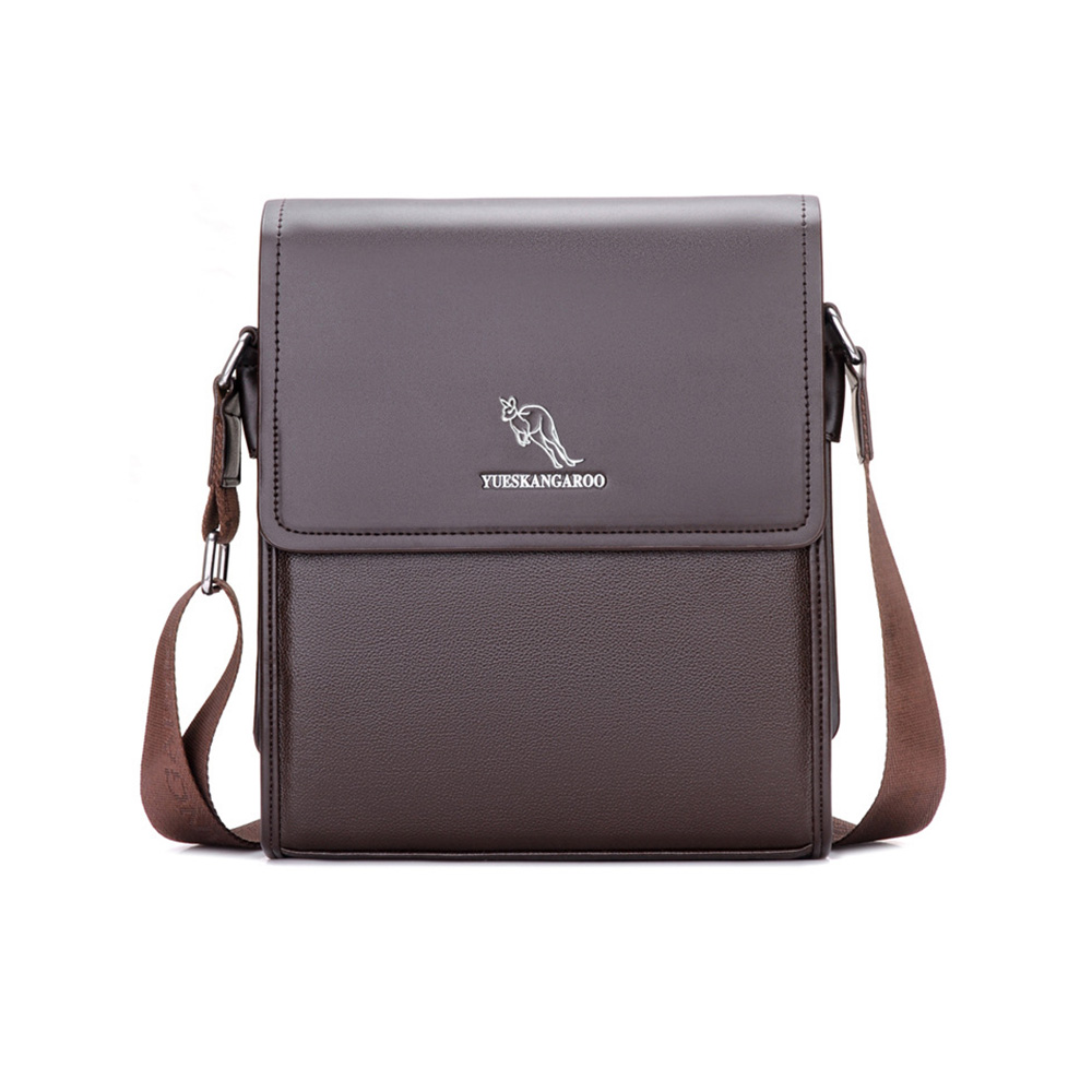 Whatna 2way革 ショルダーバッグ メンズ  ポシェット縦型iPad 収納可 人気型 耐久性 革 レザー 縦型 ビジネスバッグ メッセンジャーバッグ 斜め掛け黒 ブラック ブラウン全2色（HA-012） 1