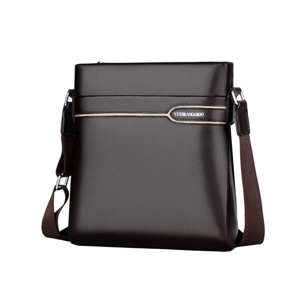 Whatna 2way革 ショルダーバッグ メンズ  ポシェット縦型iPad 収納可 人気型 耐久性 革 レザー 縦型 ビジネスバッグ メッセンジャーバッグ 斜め掛け黒 ブラック ブラウン全2色（HA-043） 1
