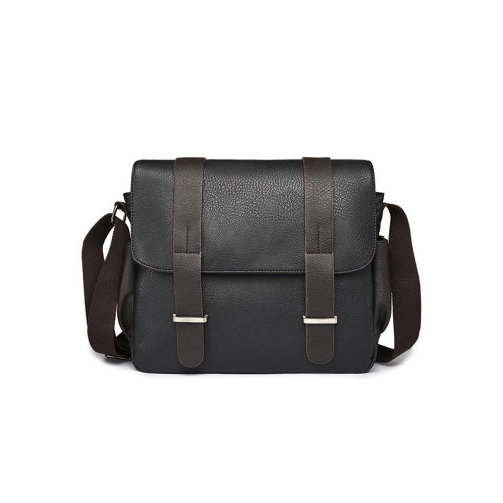 Whatnaショルダーバッグ メンズ メッセンジャーバッグ 帆布 革 A4 サイズ 収納 通学 通勤鞄 軽量 実用 自転車 かばん男性用（2642） 0