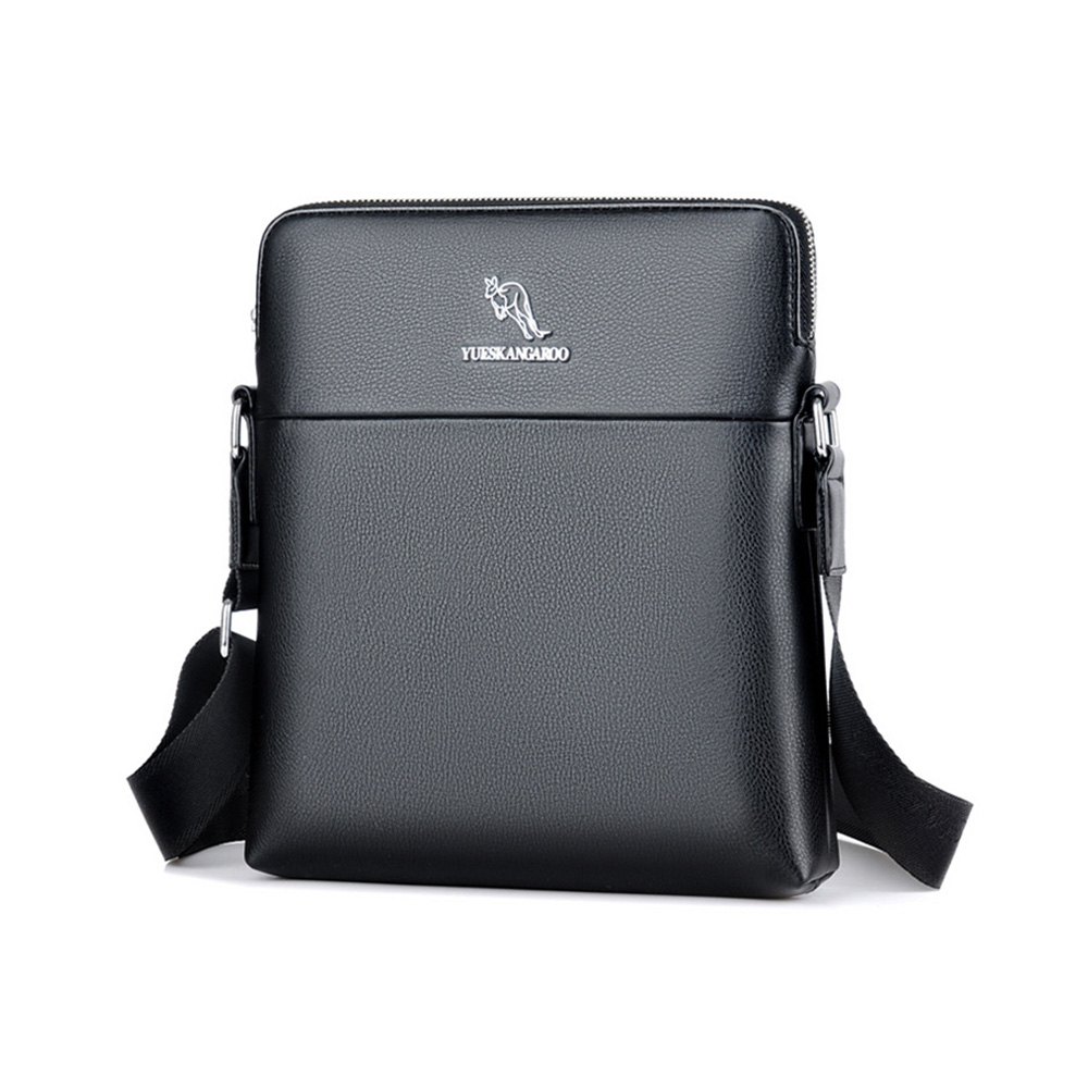 Whatna 2way革 ショルダーバッグ メンズ  ポシェット縦型iPad 収納可 人気型 耐久性 革 レザー 縦型 ビジネスバッグ メッセンジャーバッグ 斜め掛け黒 ブラック ブラウン全2色（HA-039） 0