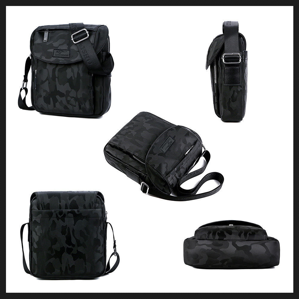 Whatnaショルダーバッグ メンズ メッセンジャーバッグ 縦型 B5 9.7インチipad収納可 オックスフォード布 防水 耐磨耗 ビジネスバッグ 小さい 斜めがけ バッグ 男性用 紳士用 黒 ブルー(B566) 5