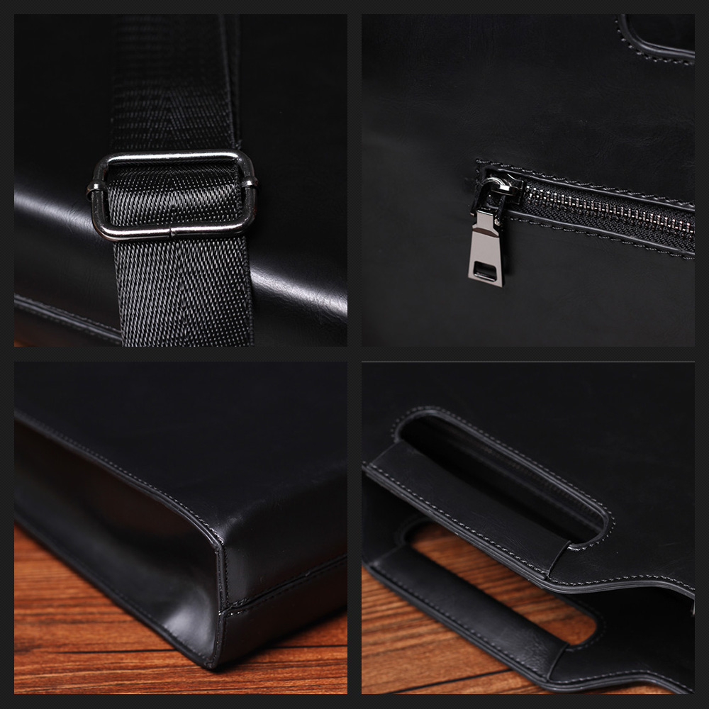 Whatna ビジネス バッグ メンズ 2way ショルダー 手提げ大容量 ブリーフケース 15インチPC 黒 ブラウン(616) 4