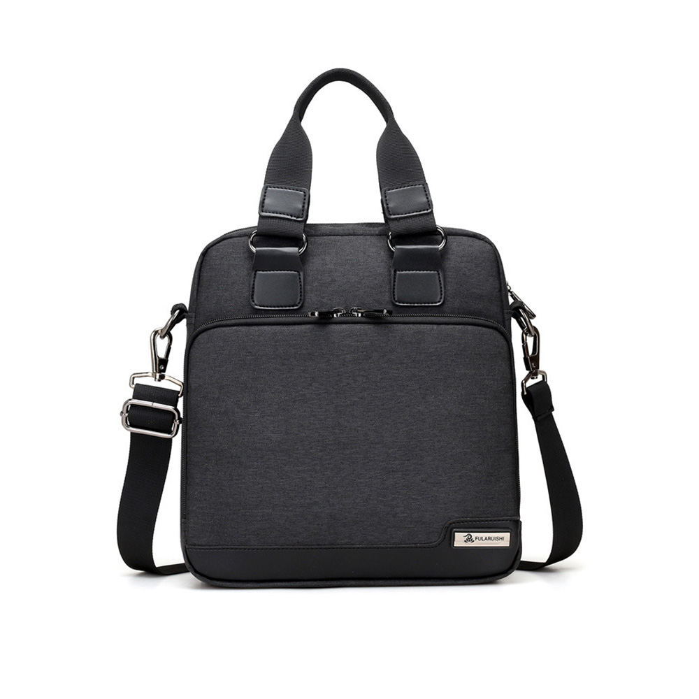 Whatna 2wayショルダーバッグ メンズ 斜め掛け 手提げ 縦型 ビジネスバッグ 小さめ メッセンジャーバッグ B5 ipad pro 10.5収納可 防水 耐磨 通学 通勤鞄 自転車かばん プレゼント男性 黒 ブルー グレー(FL1602) 0