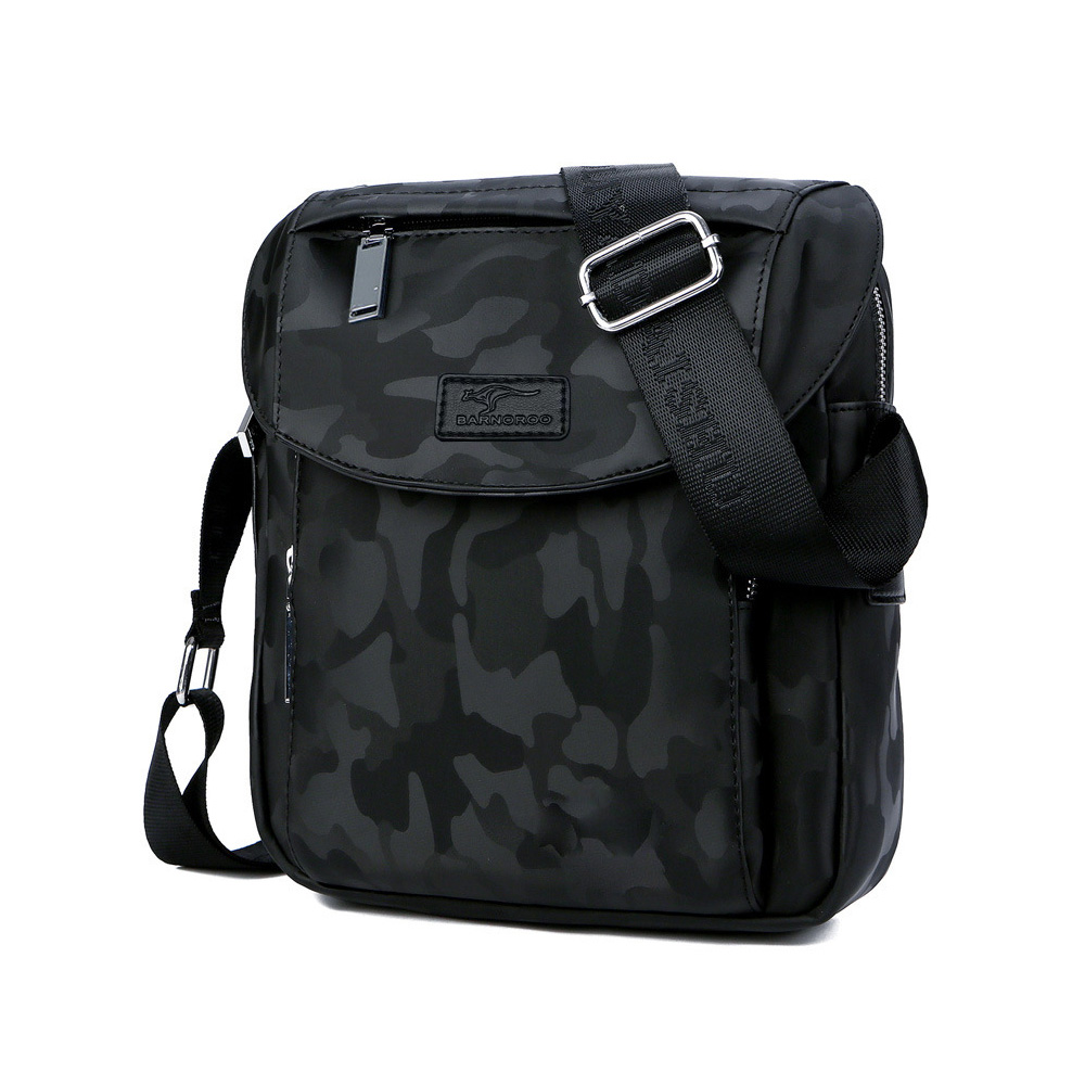 Whatnaショルダーバッグ メンズ メッセンジャーバッグ 縦型 B5 9.7インチipad収納可 オックスフォード布 防水 耐磨耗 ビジネスバッグ 小さい 斜めがけ バッグ 男性用 紳士用 黒 ブルー(B566) 0