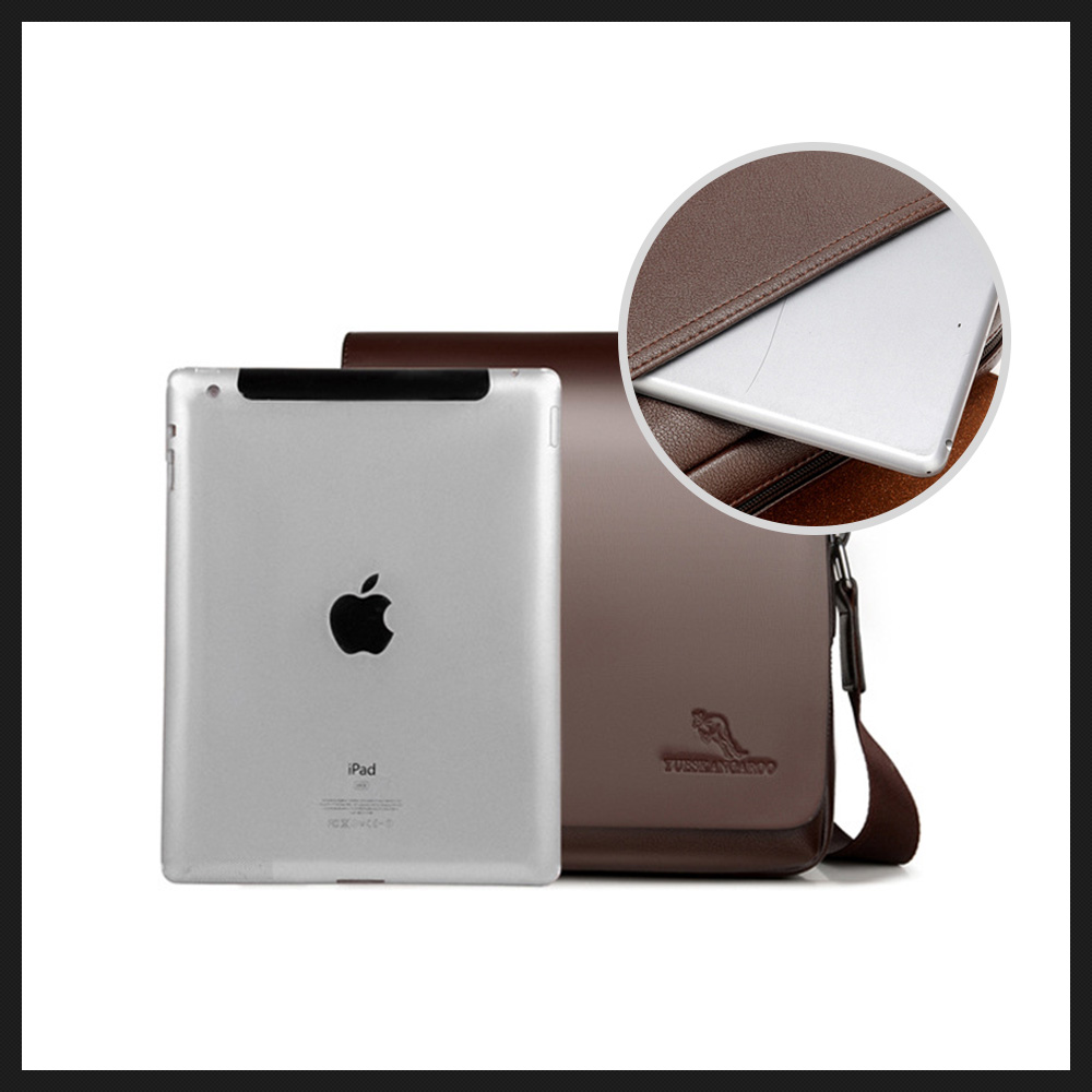 whatna フラップ ショルダーバッグ メンズ ビジネスバッグ 縦型  横型A4大容量 盗難防止 革 皮  フォーマル ビジネス 通勤 通学 カジュアル 斜めがけ バッグ メッセンジャーバッグ軽量 実用 自転車 かばん男性用 ブラウン 黒（HA-003） 7