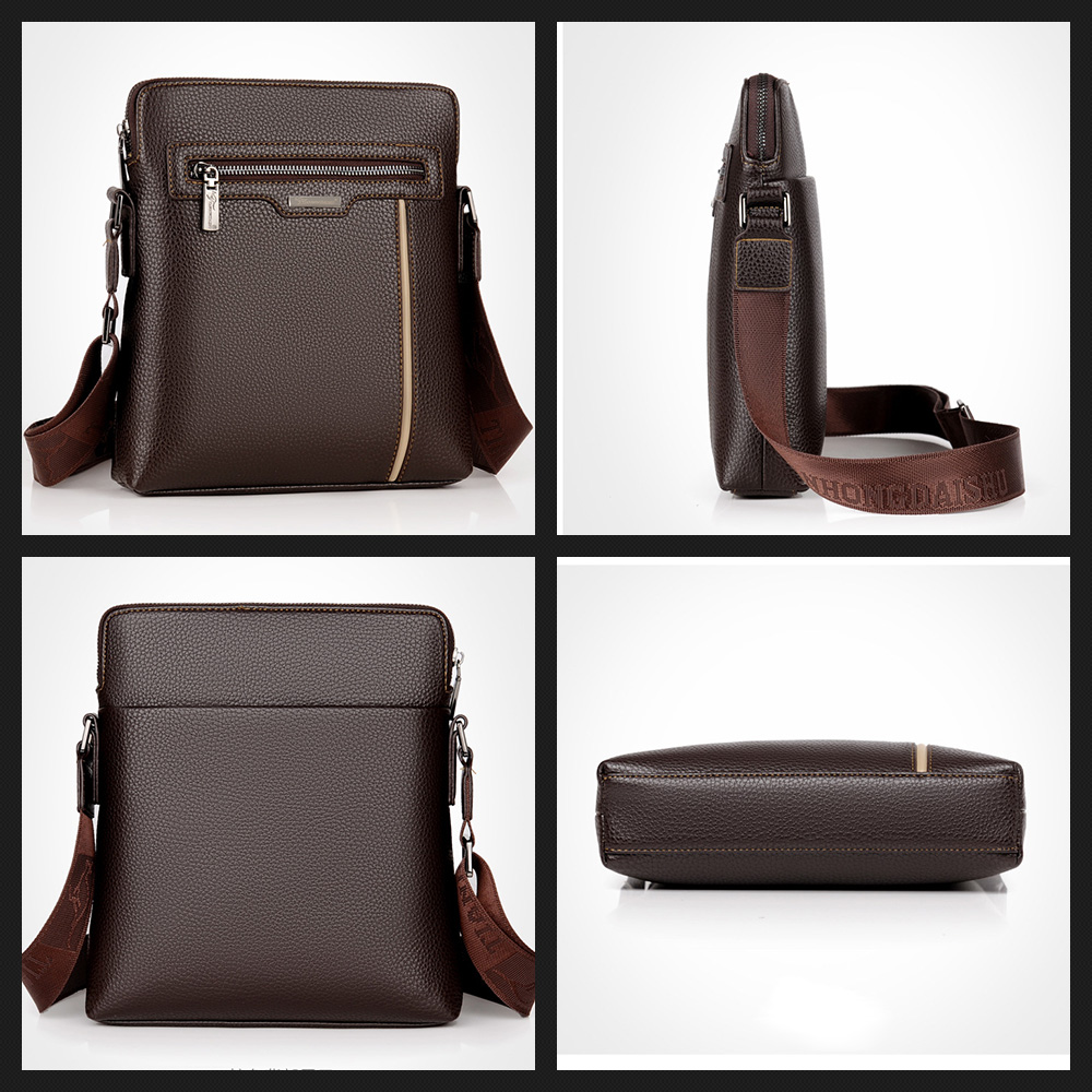 上传到HA043listing   另外HA043看一下题目是否要修改一下，题目前面加上logo Whatnaショルダーバッグ メンズ メッセンジャーバッグ 縦型 小さめ ビジネスバッグ 9.7インチipad収納可 皮革 通勤 通学 斜めがけバッグ オシャレ な シンプル な 実用 自転車 かばん男性用  黒（720） 3