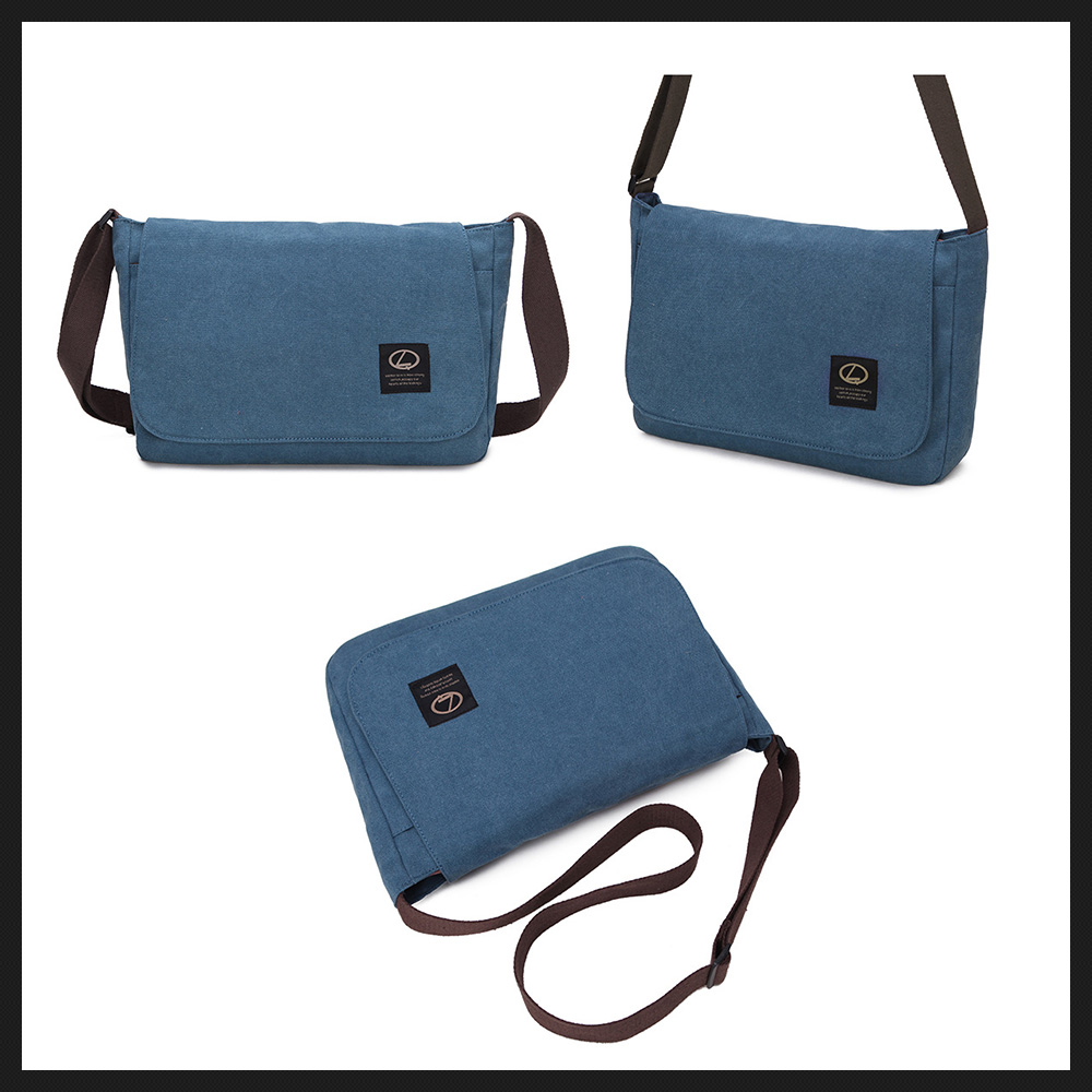 Whatna帆布 フラップ ショルダーバッグ メンズ バッグ A4 15センチpc収納可能 キャンバス メッセンジャーバッグ 斜め掛け通学 通勤鞄 軽量 実用 自転車 かばん男性用 138 2