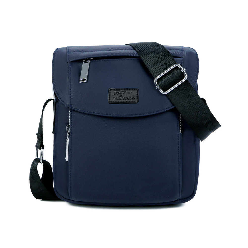 Whatnaショルダーバッグ メンズ メッセンジャーバッグ 縦型 B5 9.7インチipad収納可 オックスフォード布 防水 耐磨耗 ビジネスバッグ 小さい 斜めがけ バッグ 男性用 紳士用 黒 ブルー(B566) 3