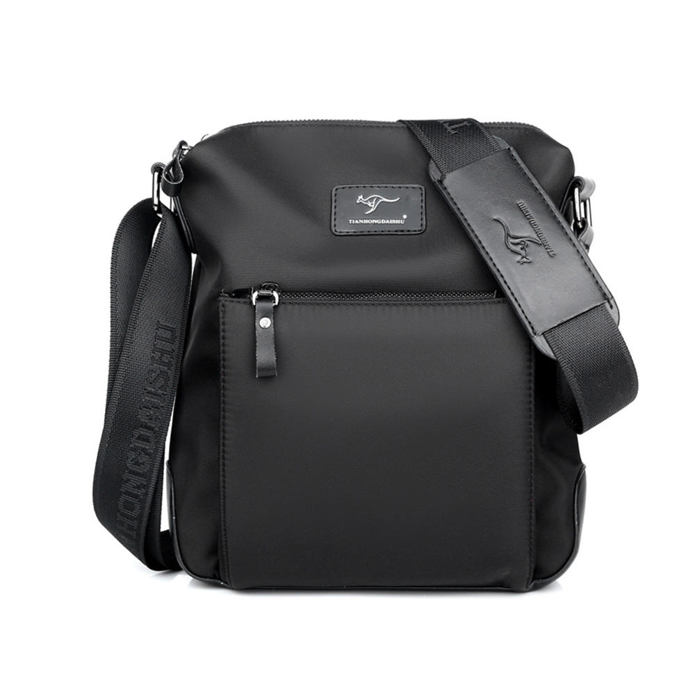 Whatnaショルダーバッグ メンズ メッセンジャーバッグ 縦型 B5 9.7インチipad収納可 オックスフォード布 防水 耐磨耗 ビジネスバッグ 小さい 斜めがけ バッグ 男性用 紳士用 黒 ブルー(022) 0