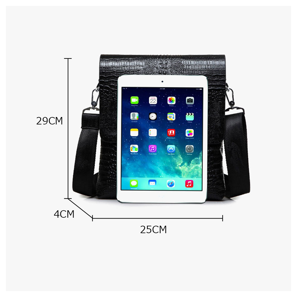 Whatna革 ショルダーバッグ メンズ メッセンジャーバッグ 縦型 B5 10.5インチipad収納可 本 革 厚手 レザー ビジネスバッグ 小さい 斜めがけ バッグ 男性用 紳士用 黒 ブラウン 3