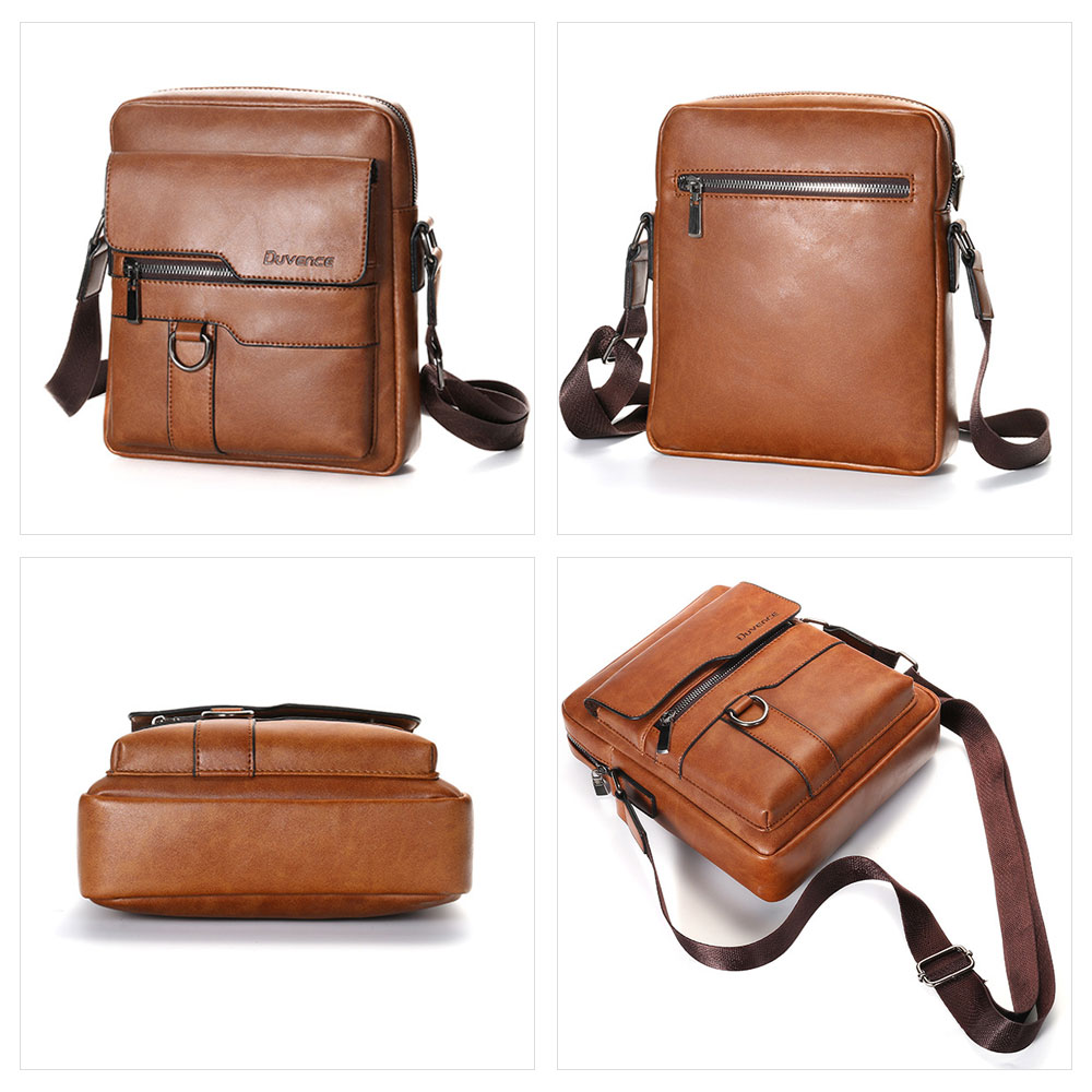 Whatna 革  ショルダーバッグ メンズ メッセンジャーバッグ 縦型 B5 10.5インチipad収納可 本 革 厚手 レザー ビジネスバッグ 小さい 斜めがけ バッグ 男性用 紳士用 黒 ブラウン（h1901） 2