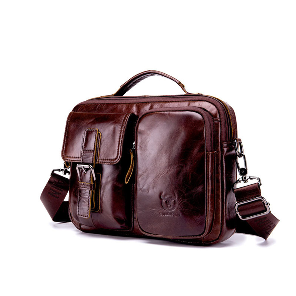 Whatna 牛革 ビジネス バッグ メンズ バッグ 本革 2way ショルダー 手提げ2室の仕切 大容量 ブリーフケース A4 14インチPC対応 旅行 出張 通勤 通学 就活 面接 バッグ かばん 男性用 （036） 2