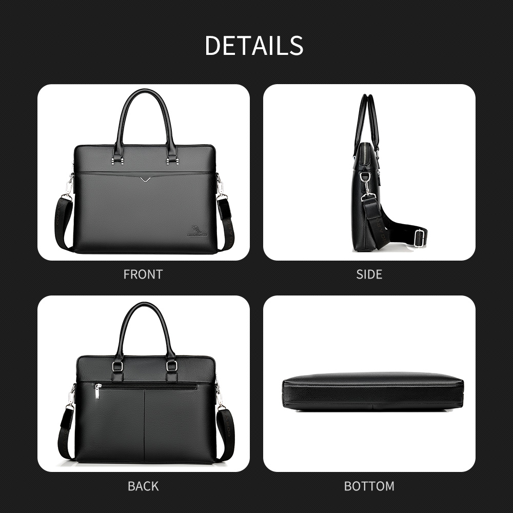 ビジネス バッグ メンズ 2way ショルダー 手提げ大容量 自立 ブリーフケース A4 14インチPC対応黒 ブラウン ブルー 8