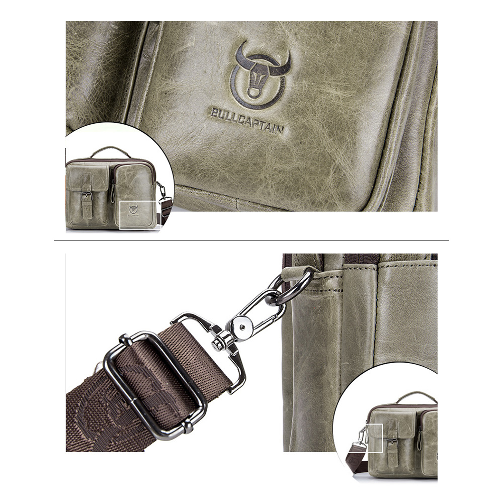 Whatna 牛革 ビジネス バッグ メンズ バッグ 本革 2way ショルダー 手提げ2室の仕切 大容量 ブリーフケース A4 14インチPC対応 旅行 出張 通勤 通学 就活 面接 バッグ かばん 男性用 （036） 4