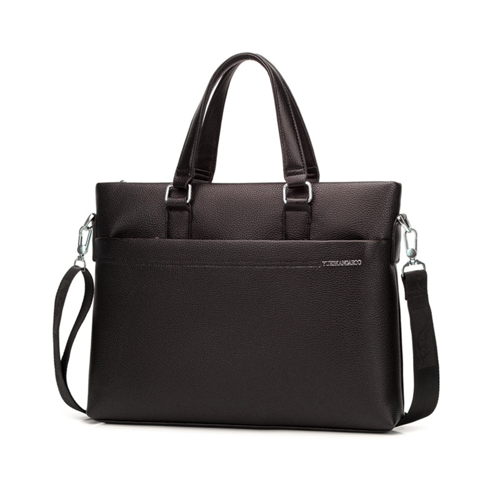 ビジネス バッグ メンズ 2way ショルダー 手提げ大容量 ブリーフケース A4 14インチPC対応 黒 ブラウン（HA-042） 0