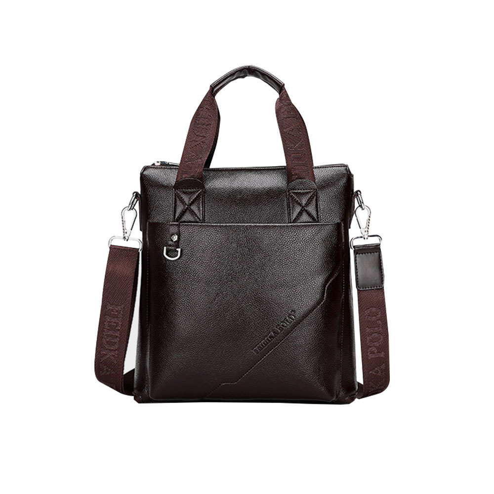 Whatna 2way牛革ショルダーバッグ メンズ 本革 斜め掛け 手提げ バッグ 縦型 ビジネスバッグ A4 ブリーフケース 通学 通勤鞄 軽量 実用 自転車かばん プレゼント男性 黒 ブラウン（025） 1