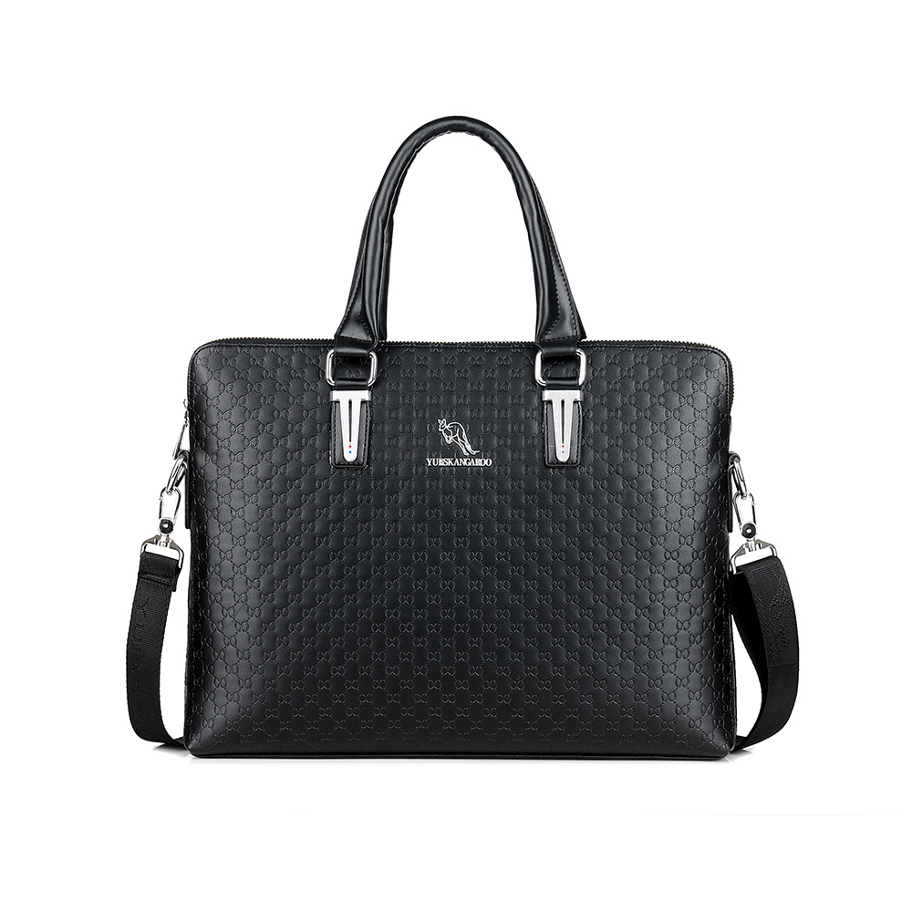 ビジネス バッグ メンズ 2way ショルダー 手提げ大容量 自立 ブリーフケース A4 14インチPC対応 黒 ブラウン（HA-048） 2