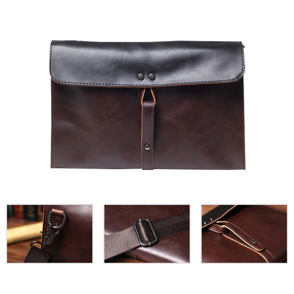 whatna 2WAY 革 セカンド バッグ メンズ バッグ [クラッチ ショルダー 肩掛け 結婚式 バッグ] 皮 A4 手持ちバッグ ビジネス カジュアル フォーマル 冠婚葬祭 紳士用 男性用 ブラウン（727） 2
