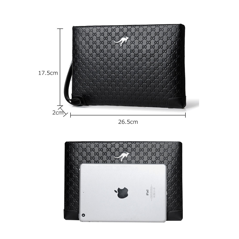 whatna 2way革 セカンドバッグ メンズ クラッチ バッグ 小さい 皮 b5小銭入 6枚カード収納 ipadmini収納可 カジュアル フォーマル 冠婚葬祭 結婚式 バッグ紳士用 男性用 黑(AR1002+3) 0