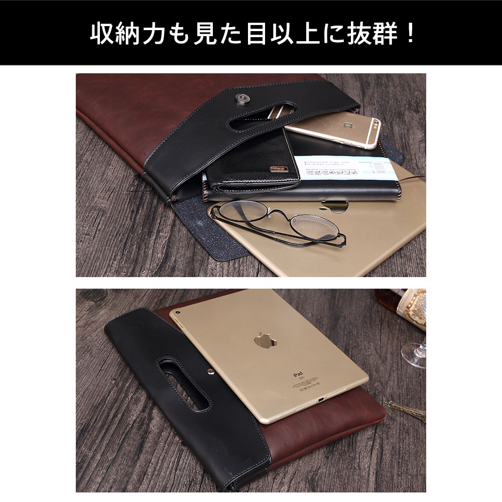 whatnaセカンドバッグ メンズ クラッチ バッグ 皮 革 A4 ipad収納可 ファイルバッグ 封筒袋 ジュアル フォーマル 冠婚葬祭 ビジネス バッグ 手持ちバッグ 紳士用 男性用 ブラウン 茶色 6727 2