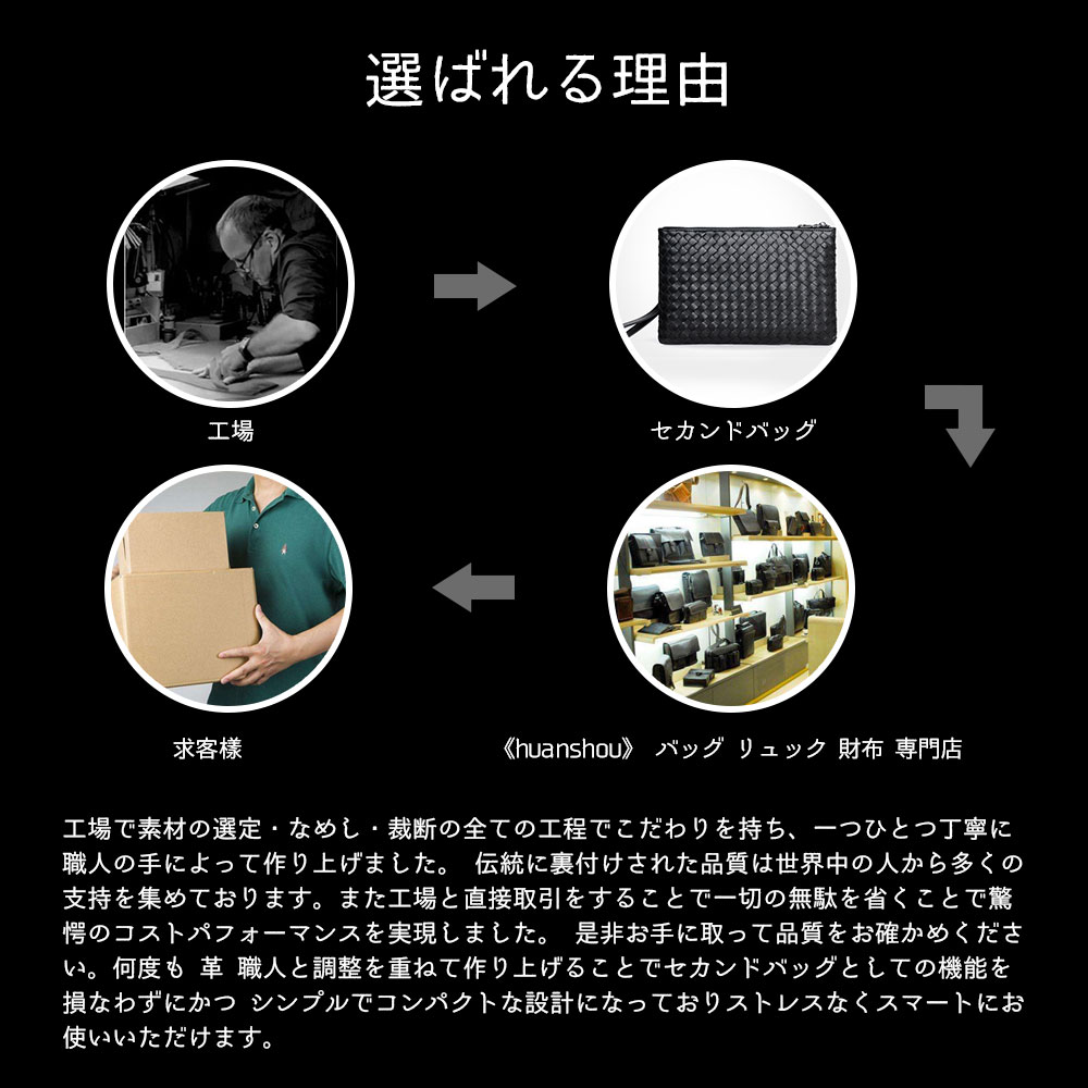 whatna牛革 本革 手作り編むスタイルセカンドバッグ フォーマルバッグ 手持ちバッグ6枚カード収納 小銭入れあり Ipad mini収納可 結婚式 冠婚葬祭 クラッチポーチブラック 6