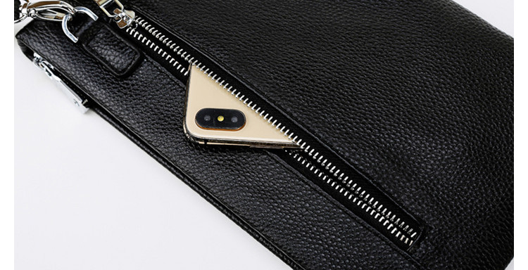 Whatna牛革 2wayセカンドバッグ メンズ バッグ クラッチ バッグ 厚手 本革 手描の立体イラスト ipad 9.7収納可 結婚式 バッグ フォーマル ビジネス冠婚葬祭バッグ 男性用 紳士用 黒 （hs-1074） 11