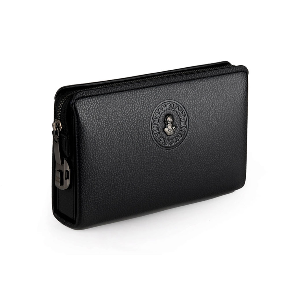 Whatnaミニセカンドバッグ メンズ バッグ 12枚カード収納 パスワードロックボタン 盗難防止 小さめ クラッチバッグ 長財布 革 手持ちバッグ メンズ ポーチ 男性用 紳士用 結婚式 冠婚葬祭 黒 ブラウン L3070 0