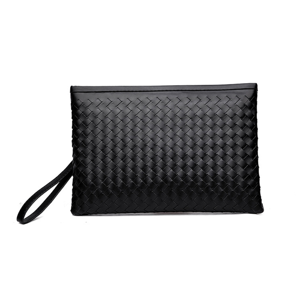 whatna 2way革 手作り編み込み セカンドバッグ メンズ クラッチ バッグ B5 6枚カード収納 小銭入 カジュアル フォーマル 冠婚葬祭 結婚式 バッグ紳士用 男性用 黑 605 0