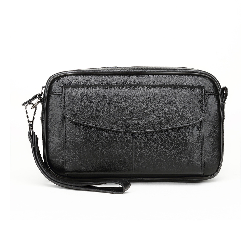 Whatna 2WAY牛革 ミニセカンドバッグ メンズ クラッチ バッグ 2室仕切 本革 本皮 カジュアル フォーマル 冠婚葬祭 結婚式 バッグ紳士用 男性用 黑 ブラウン 1