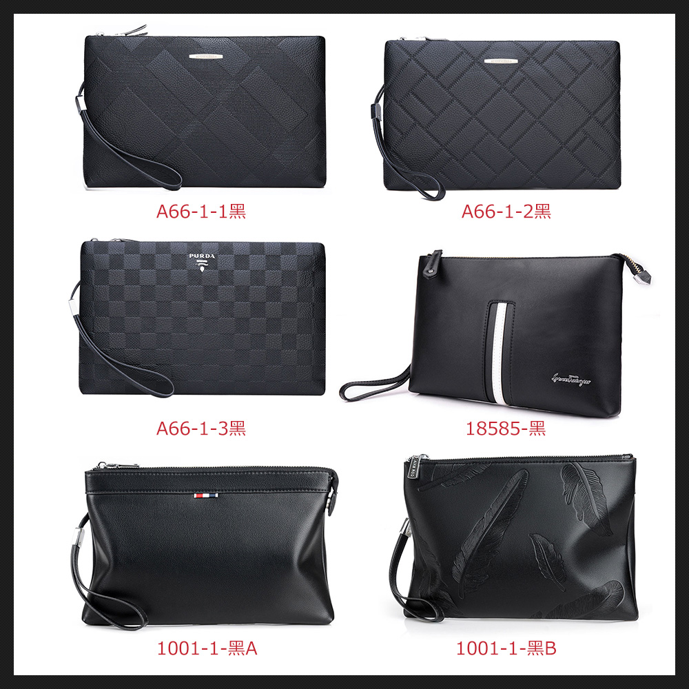 Whatna 2way革 セカンドバッグ メンズ クラッチ バッグB5 9.7インチのipad収納可 6枚カード収納 小銭入 カジュアル フォーマル 冠婚葬祭 結婚式 バッグ紳士用 男性用 黑 A66-1 0