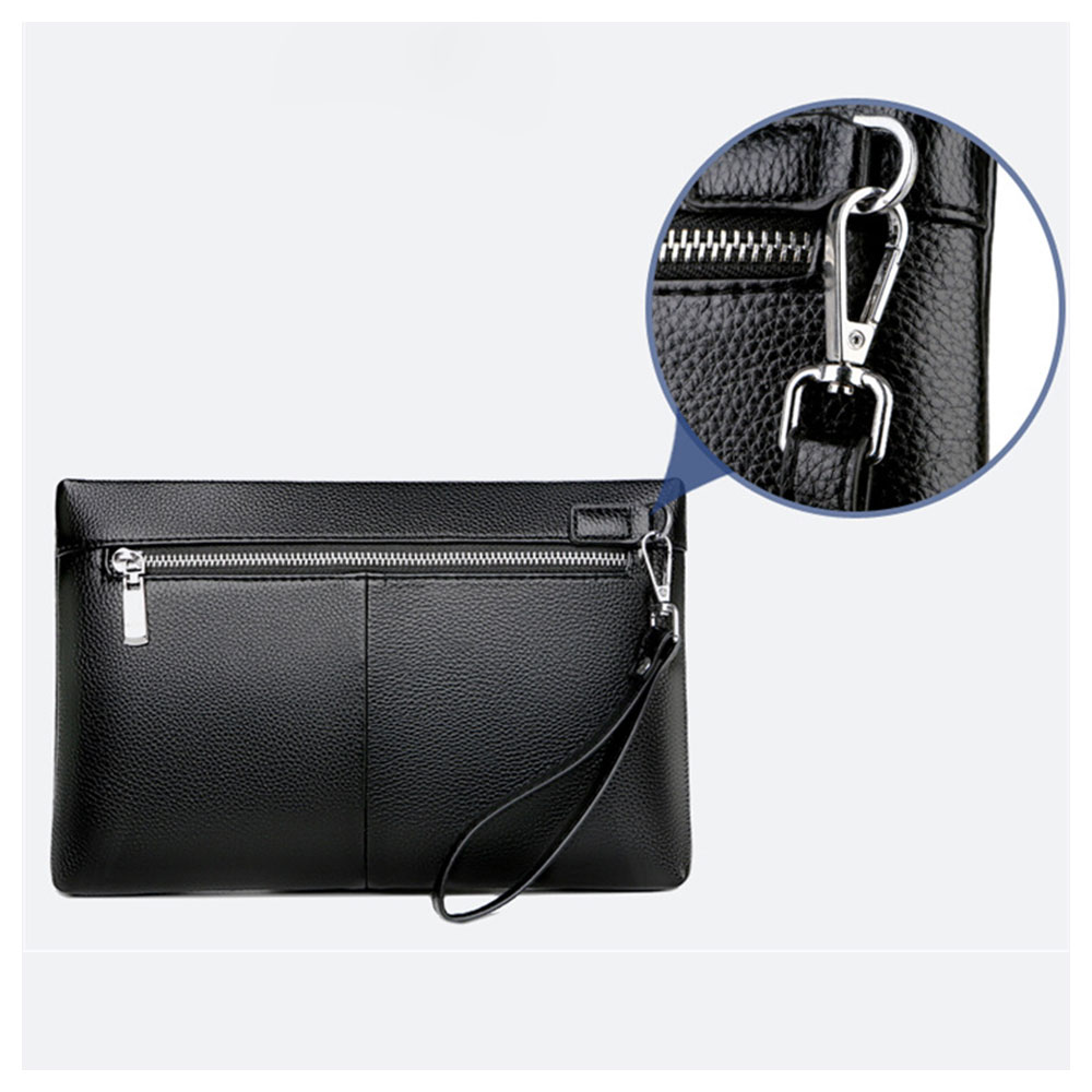 Whatna  2way革 セカンドバッグ メンズ クラッチ バッグB5 9.7インチのipad収納可 6枚カード収納 小銭入 カジュアル フォーマル 冠婚葬祭 結婚式 バッグ紳士用 男性用 黑 ブラウン 10