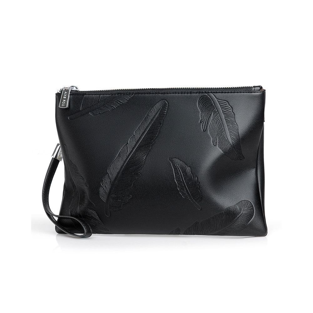 Whatna 2way革 セカンドバッグ メンズ クラッチ バッグB5 9.7インチのipad収納可 6枚カード収納 小銭入 カジュアル フォーマル 冠婚葬祭 結婚式 バッグ紳士用 男性用 黑 A66-1 2