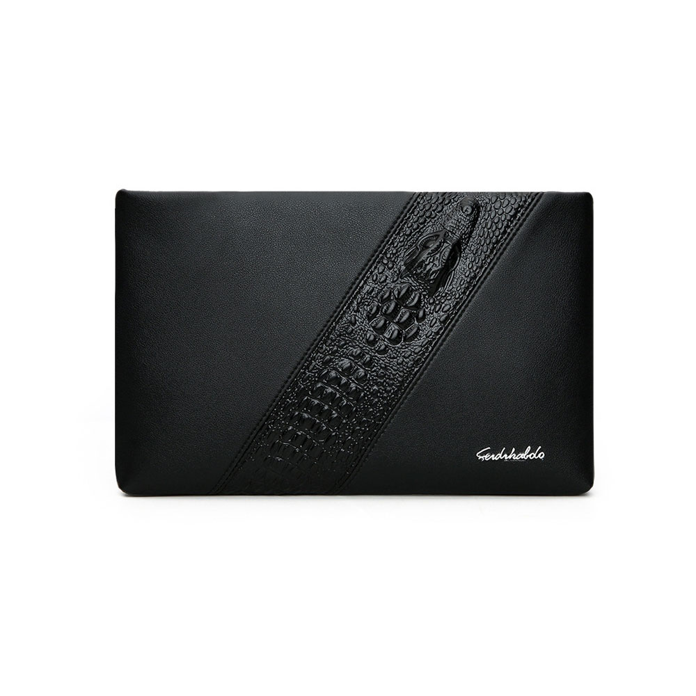 Whatna  2way牛革 セカンドバッグ メンズ クラッチ バッグ 本革B5 10.5インチのipad収納可 6枚カード収納 小銭入 カジュアル フォーマル 冠婚葬祭 結婚式 バッグ紳士用 男性用 黑 fei116 0