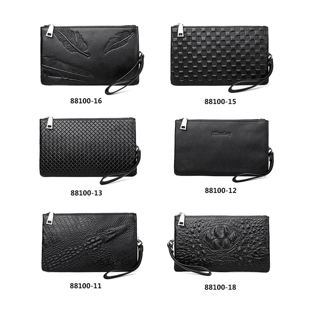 Whatna 2WAY牛革 ミニセカンドバッグ メンズ クラッチ バッグ 本革 本皮 6枚カード収納 小銭入 カジュアル フォーマル 冠婚葬祭 結婚式 バッグ紳士用 男性用 黑 0