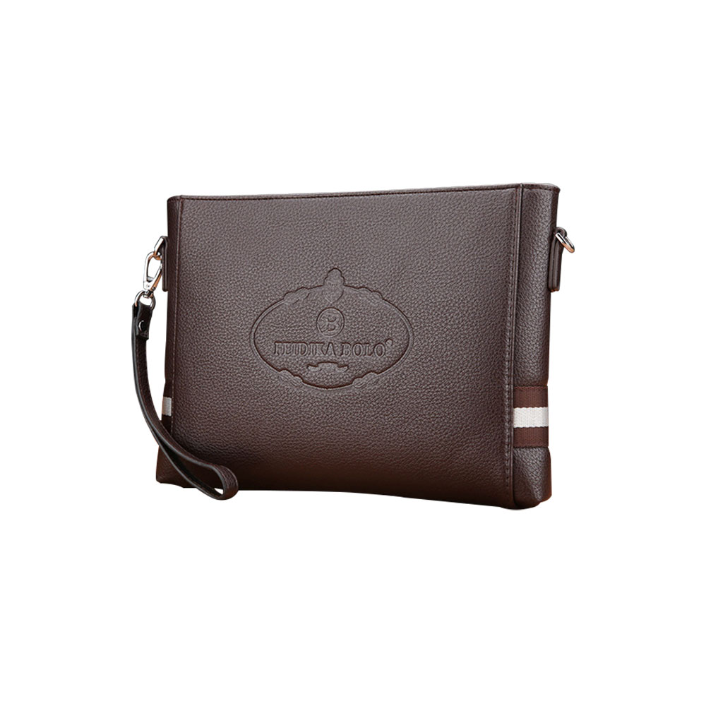 Whatna 革 セカンド バッグ メンズ バッグ [クラッチ ショルダー 肩掛け 結婚式 バッグ] 6枚カード 9.7インチのipad収納可 手持ちバッグ ビジネス カジュアル フォーマル 冠婚葬祭 紳士用 男性用 黒 ブラウン（025-8890） 1